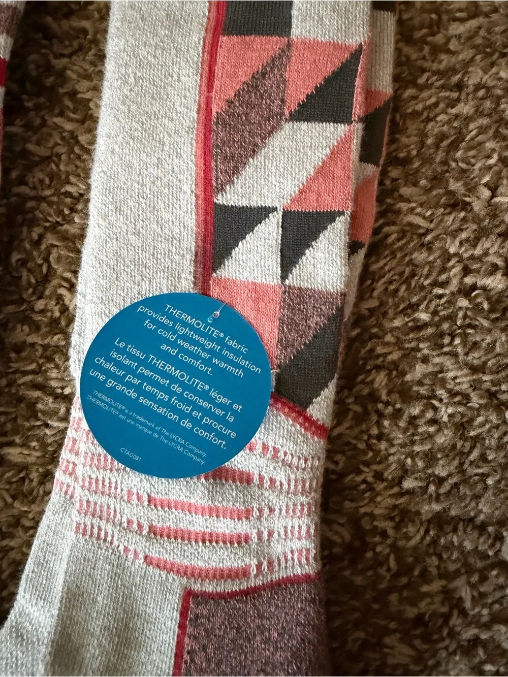 Columbia Women’s Thermal Ski Socks in Pink and Gray (2 pairs) New